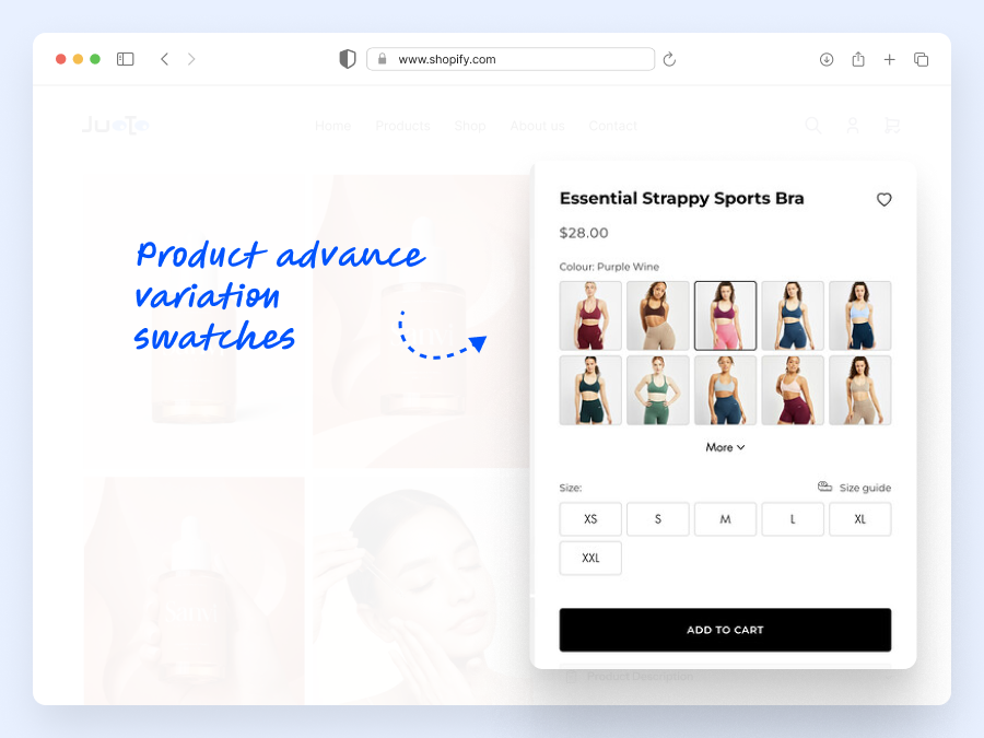 Product variation swatches