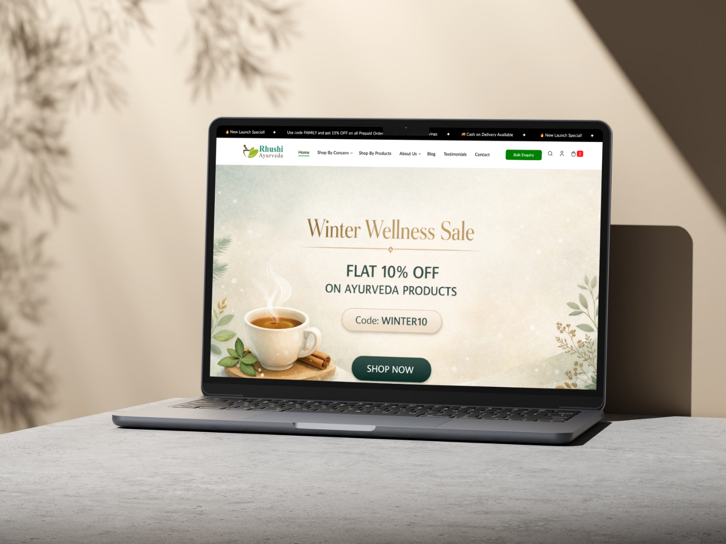 Rhushi ayurveda mockup