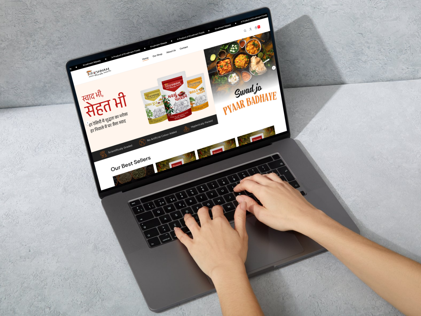 Krushnama masala mockup